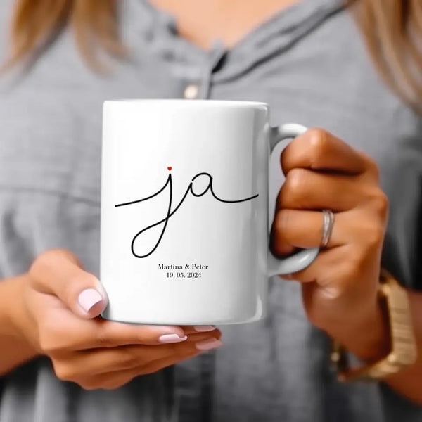 Taza de boda personalizada - Sí