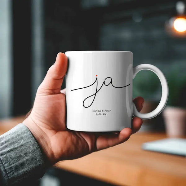 Taza de boda personalizada - Sí