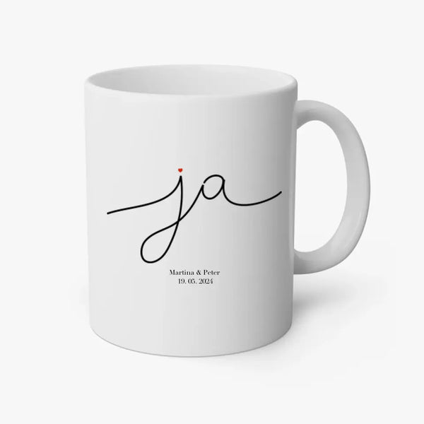 Taza de boda personalizada - Sí