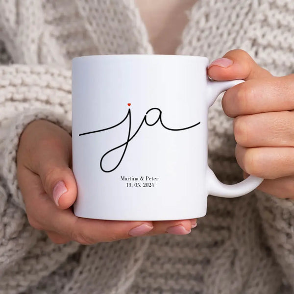 Taza de boda personalizada - Sí