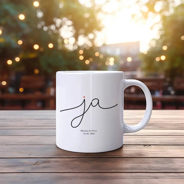 Taza de boda personalizada - Sí