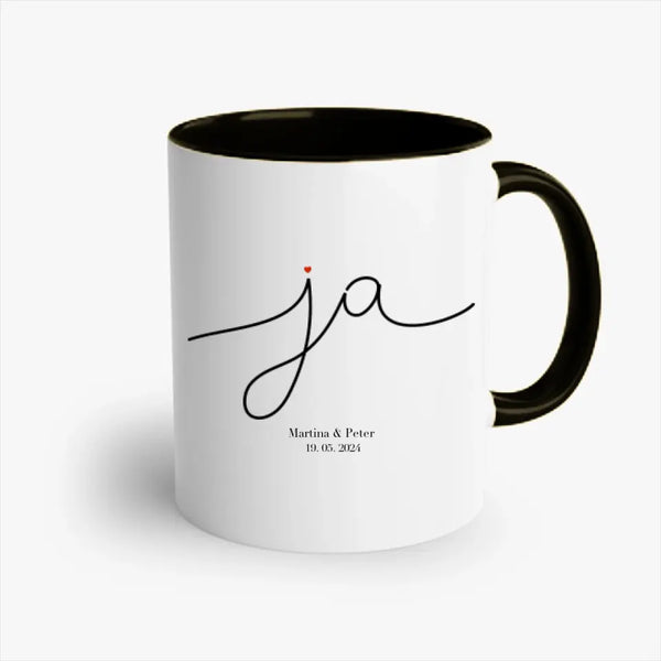 Taza de boda personalizada - Sí