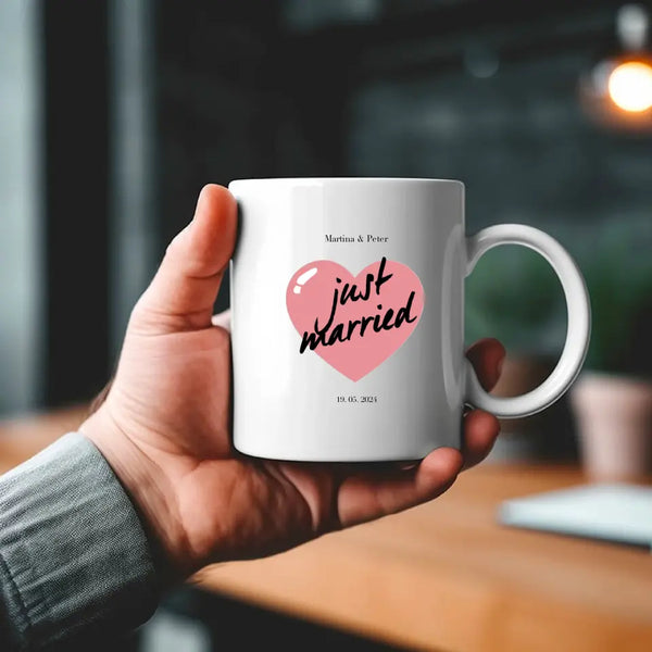 Taza de boda personalizada - Recién casados