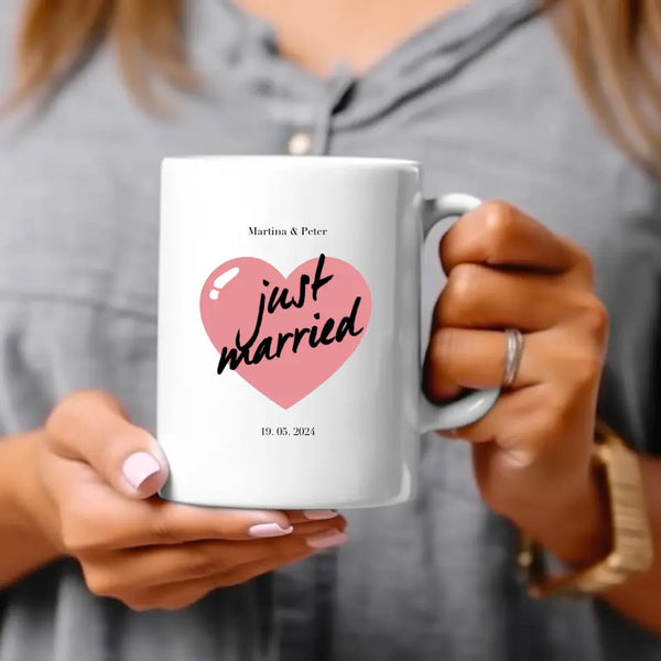 Taza de boda personalizada - Recién casados