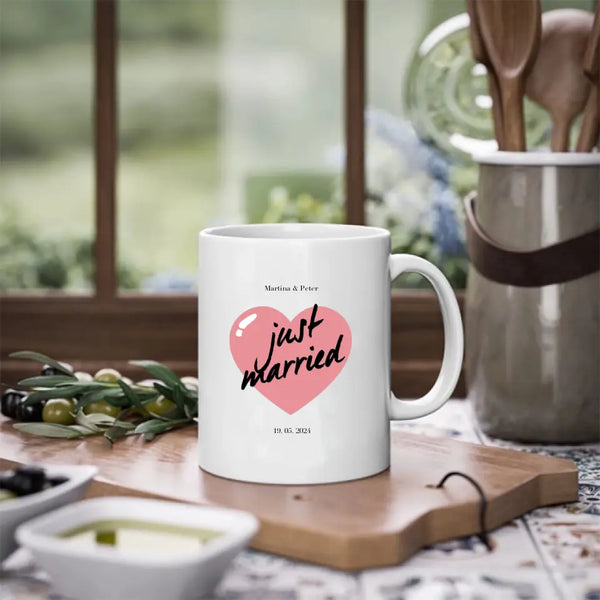Taza de boda personalizada - Recién casados