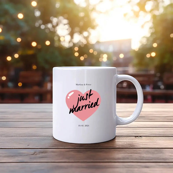 Taza de boda personalizada - Recién casados
