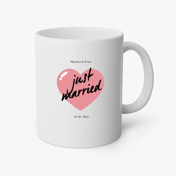 Taza de boda personalizada - Recién casados