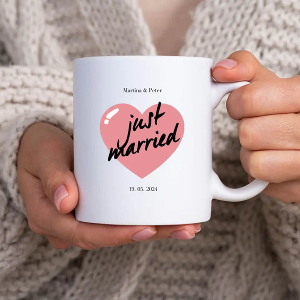 Taza de boda personalizada - Recién casados