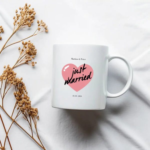 Taza de boda personalizada - Recién casados