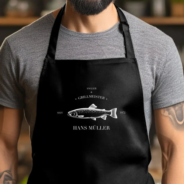 Delantal BBQ Personalizado Pesca - Name &amp; Co