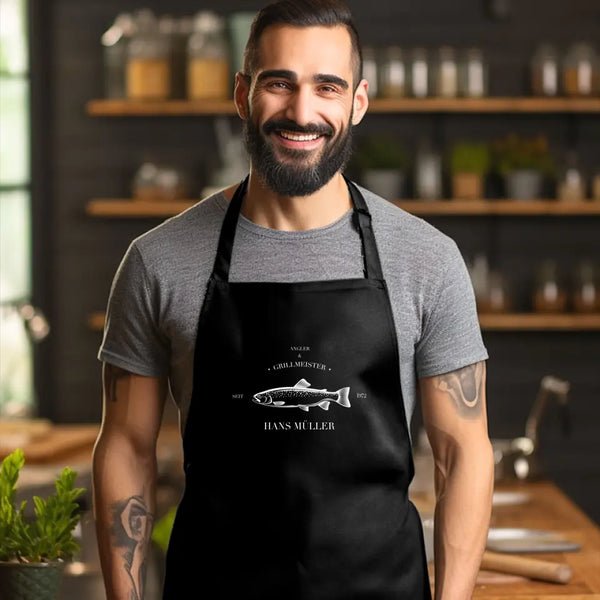Delantal BBQ Personalizado Pesca - Name &amp; Co