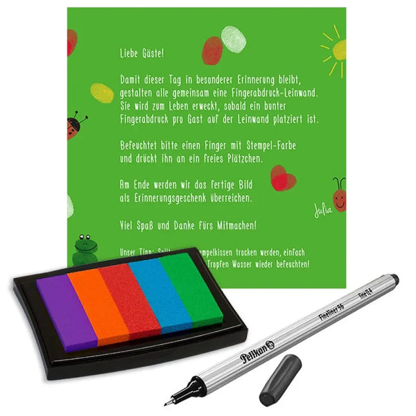 Lienzo de huellas dactilares - Sr. y Sra.