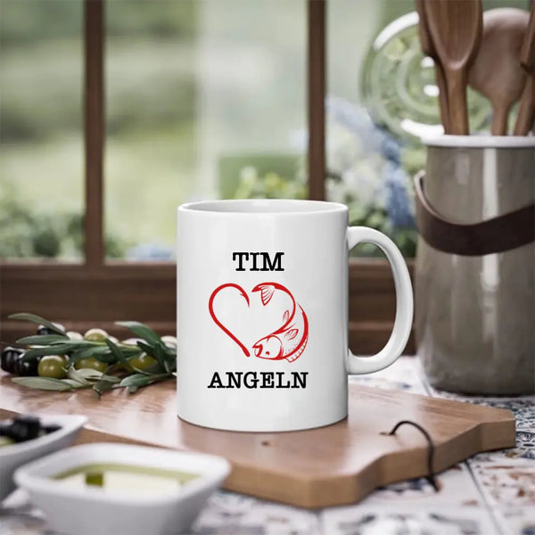 Taza de Pesca Personalizada - Me encanta pescar