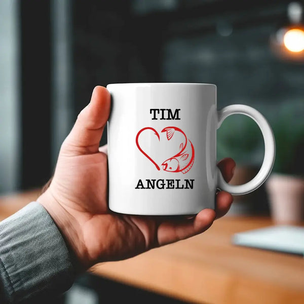 Taza de Pesca Personalizada - Me encanta pescar