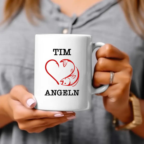 Taza de Pesca Personalizada - Me encanta pescar