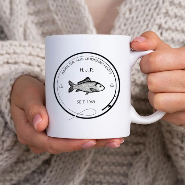 Taza de pesca personalizada - pescador con pasión