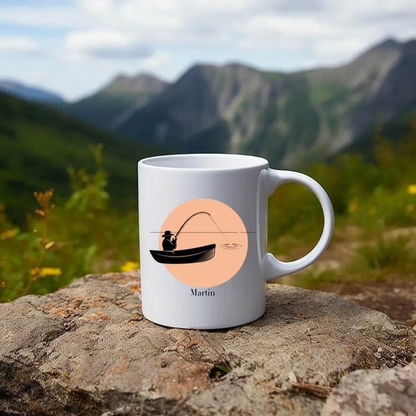 Taza de Pesca Personalizada - Silueta