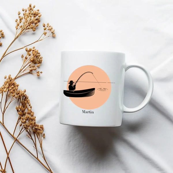 Taza de Pesca Personalizada - Silueta
