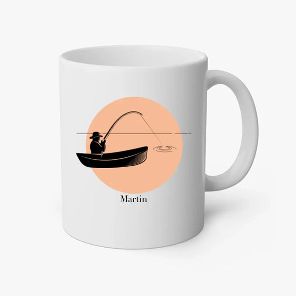 Taza de Pesca Personalizada - Silueta