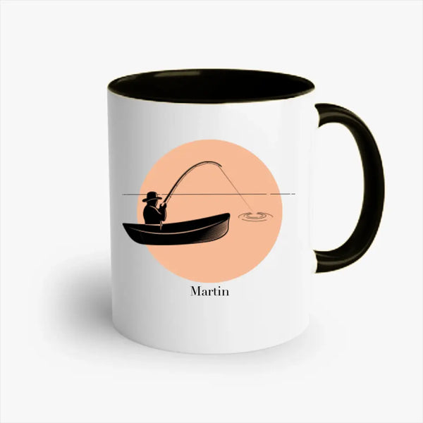 Taza de Pesca Personalizada - Silueta