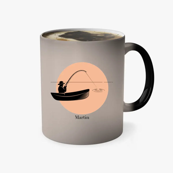 Taza de Pesca Personalizada - Silueta