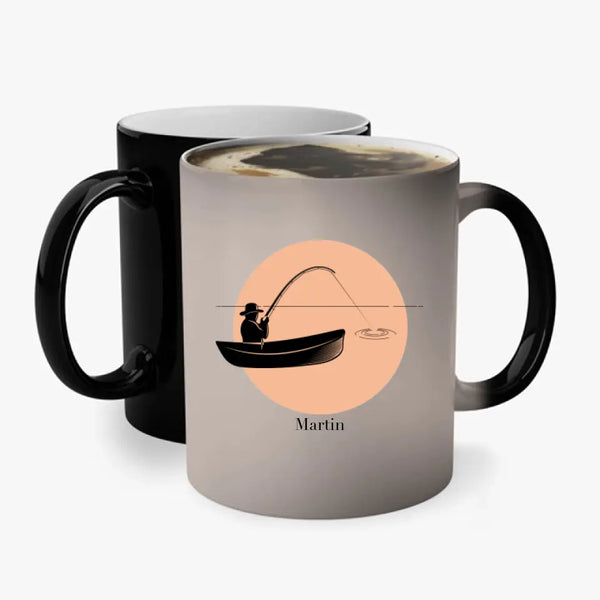 Taza de Pesca Personalizada - Silueta