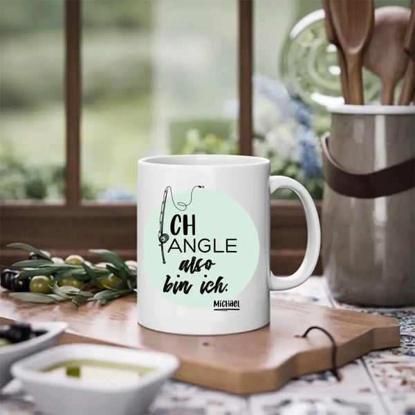 Taza personalizada Pesca - Por lo tanto existo