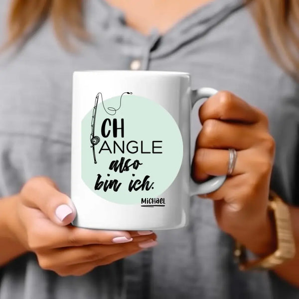 Taza personalizada Pesca - Por lo tanto existo