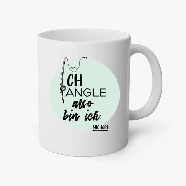 Taza personalizada Pesca - Por lo tanto existo