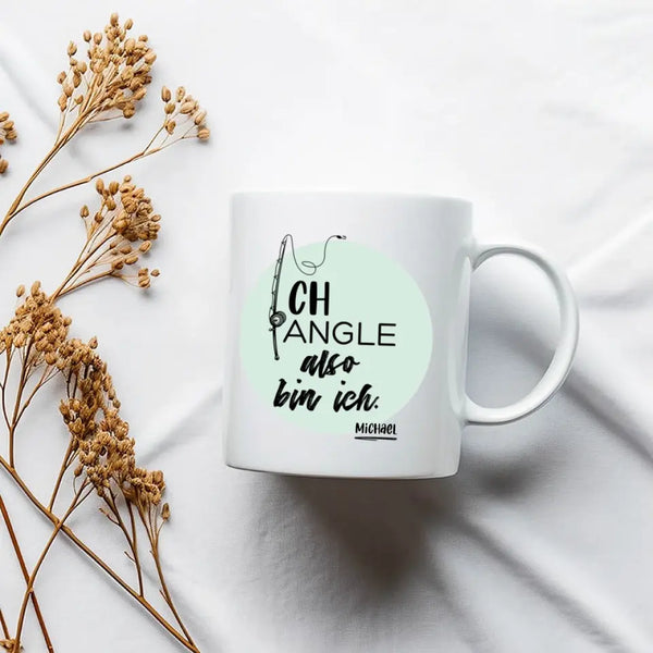Taza personalizada Pesca - Por lo tanto existo