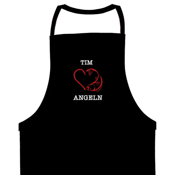 Delantal BBQ personalizado Pesca - Me encanta pescar