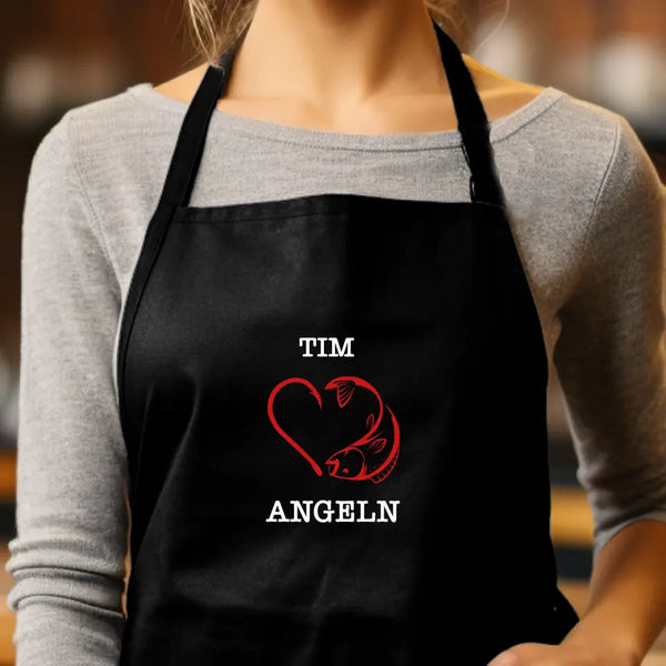 Delantal BBQ personalizado Pesca - Me encanta pescar