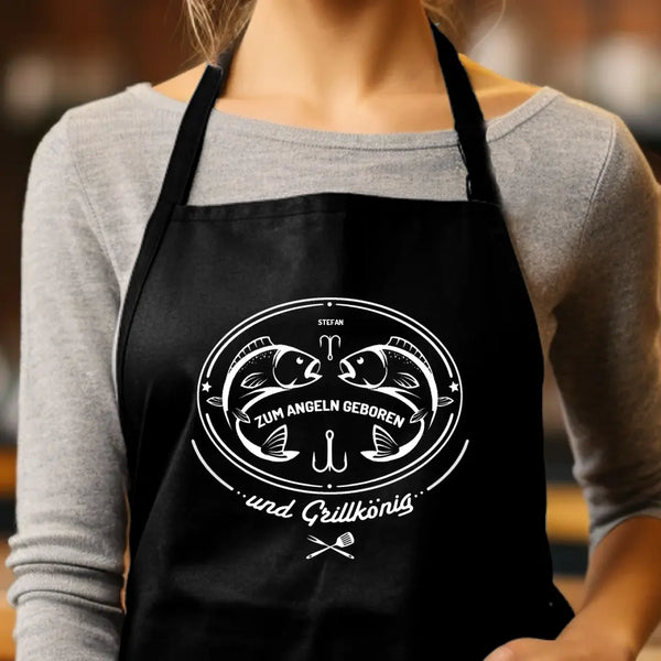 Delantal BBQ Personalizado Pesca - Nacido para pescar