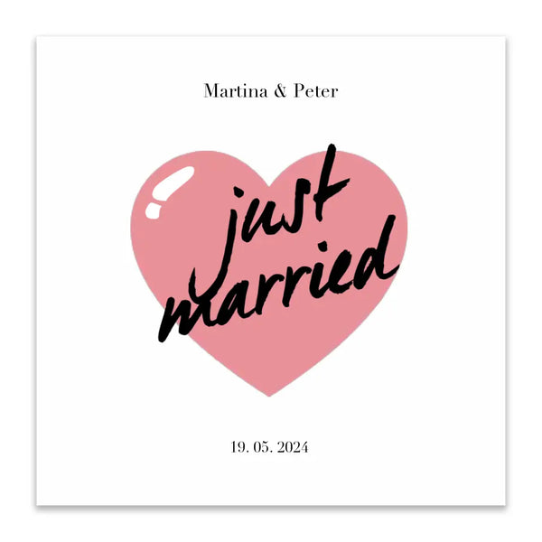 Lienzo de huellas dactilares - Recién casados