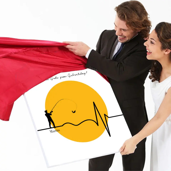 Pesca con imagen personalizada - latido del corazón