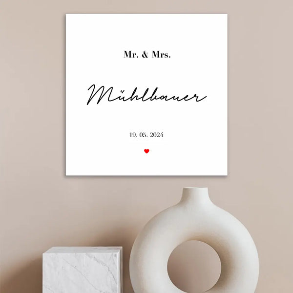 Lienzo de huellas dactilares - Sr. y Sra.