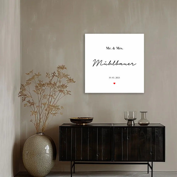 Lienzo de huellas dactilares - Sr. y Sra.