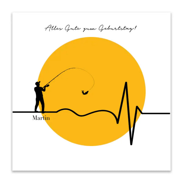 Pesca con imagen personalizada - latido del corazón