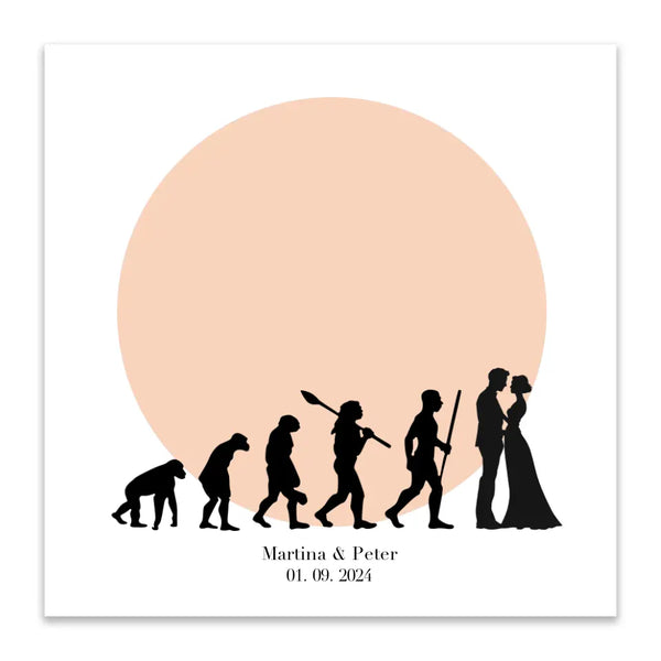 Boda en lienzo con huellas dactilares - evolución