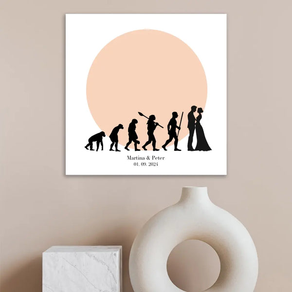 Boda en lienzo con huellas dactilares - evolución