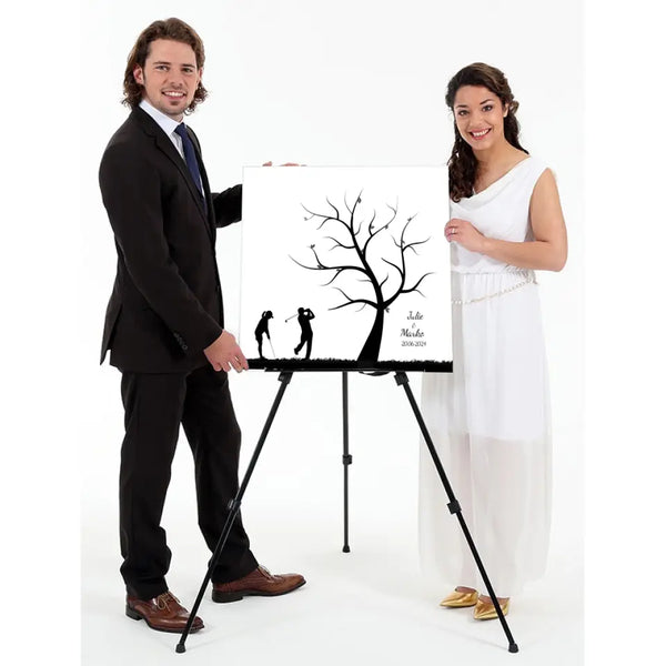 Lienzo Huella Golf - Pareja de Golfistas