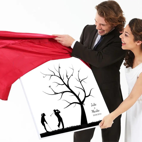 Lienzo Huella Golf - Pareja de Golfistas