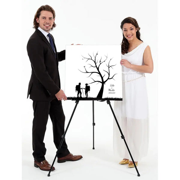 Senderismo en lienzo con huellas dactilares - Senderismo en pareja