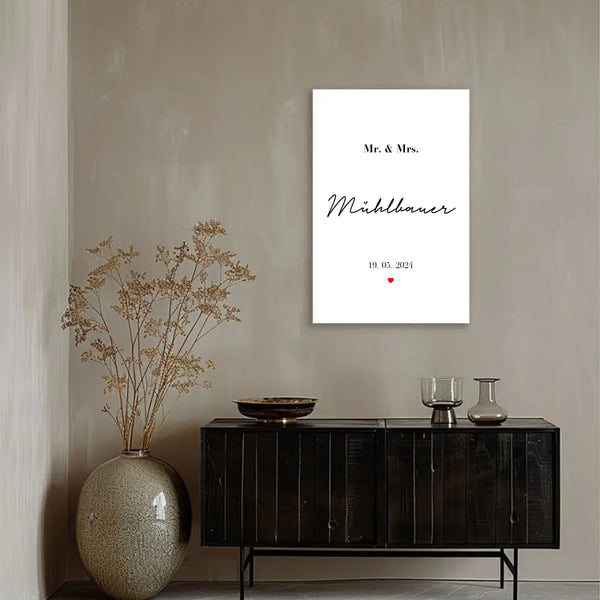 Cuadro personalizado - Sr. y Sra.