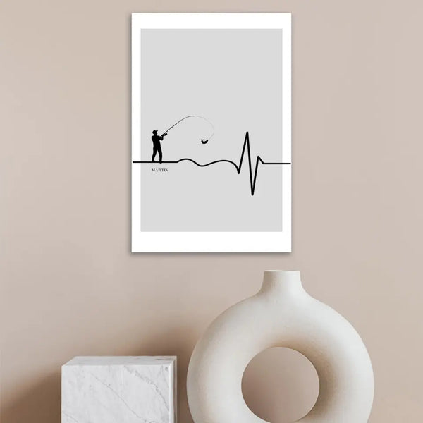 Pesca con imagen personalizada - latido del corazón