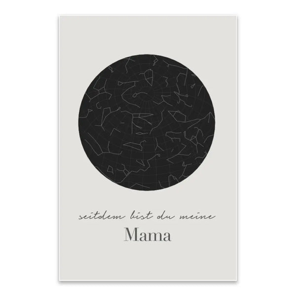 Cuadro personalizado Día de la Madre - mapa estelar