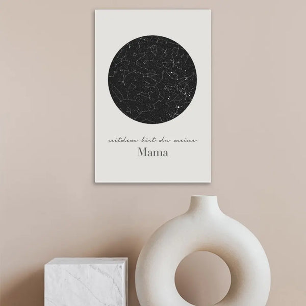 Cuadro personalizado Día de la Madre - mapa estelar