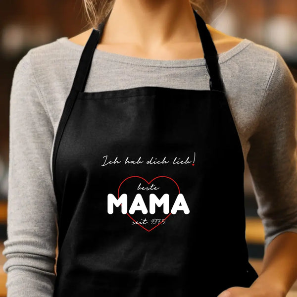 Delantal barbacoa personalizado Día de la Madre - Te quiero