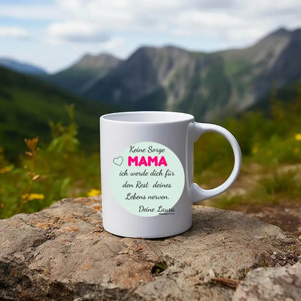 Taza personalizada del Día de la Madre - No te preocupes