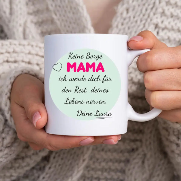 Taza personalizada del Día de la Madre - No te preocupes